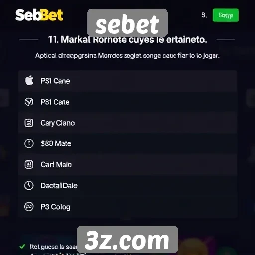 Opções de pagamento disponíveis no sebet